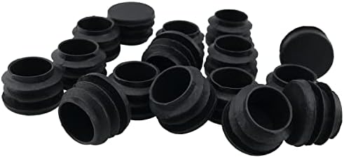 20 יחידות 25 ממ עגול צינור שחור פלסטיק פקק, עגול צינורות שחור פלסטיק תקע, עגול פלסטיק תקע, צינור צינורות סוף
