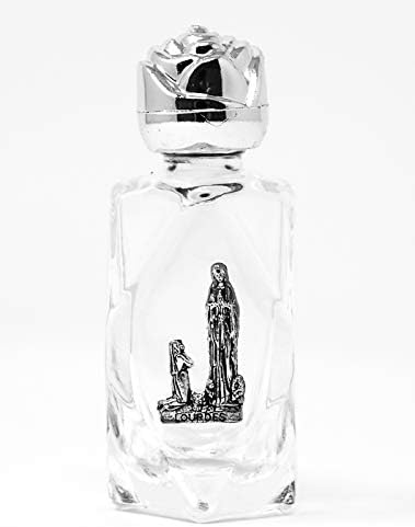 בקבוק זכוכית מים קדושים של לורדס - מלא במים קדושים של לורד אותנטי