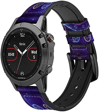 CA0757 עור גלגל המזלות רצועת שעון חכם לרצועת Garmin vivoactive 4S vivomove 3s גודל