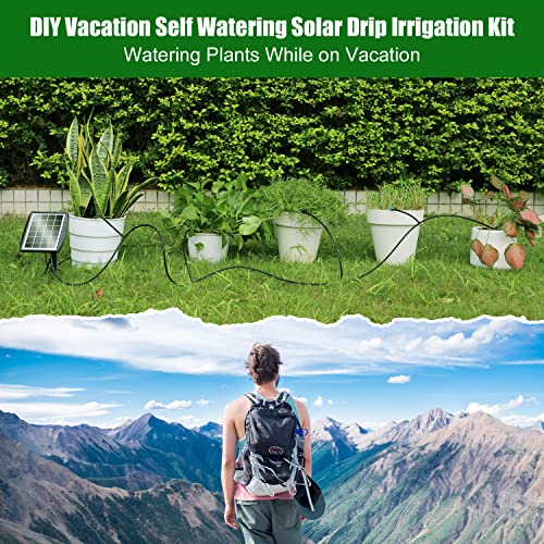 ערכת השקיה לטפטוף - מכשירי השקיה עצמית של צמחים אוטומטיים, ג'יאנג סולארי המופעל על ידי Solar