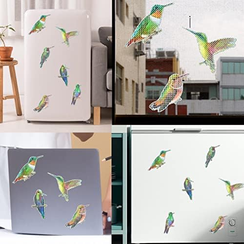 Momker Creative Hummingbird מסכי זוג מדבקות יניקה Diy Diy Window Anti Bird Strike מדבקות ולנטיין