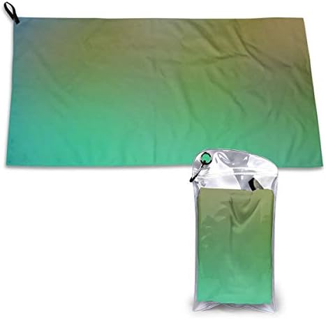 TJNMU ירוק מגבת מיקרופייבר מושלמת 15.7 '' x 31.5 '', לתרמילאים של מחנה נסיעות בחדר כושר יוגה כושר 364