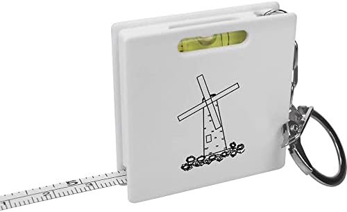 אזידה 'טחנת רוח' מחזיק מפתחות סרט מדידה / פלס כלי