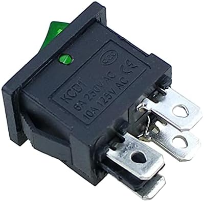 UNCASO 1PCS KCD1 מתג נדנדה מתג הפעלה 4PIN ON OFF 6A/10A 250V/125V AC AC צהוב צהוב כחול כחול מתג כפתור