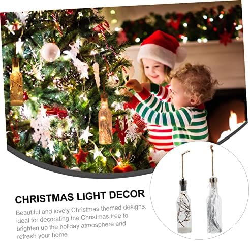 2 יחידות בקבוק דקור לילה הוביל קישוט חג המולד מקורה מנורות מסיבת אורות אור בקבוק יצירתי חג המולד תליית נורות