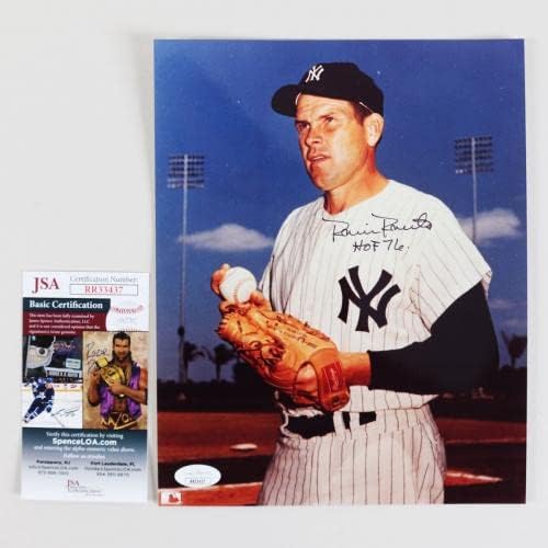רובין רוברטס חתום על תמונה 8 × 10 ינקי HOF '76 - COA JSA - תמונות MLB עם חתימה