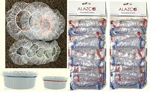 חבילה של 20 לשימוש חוזר אלסטי קערת מכסה ברור פלסטיק 10 גדול & מגבר; 10 קטן קערה / צלחת צלחת מזון