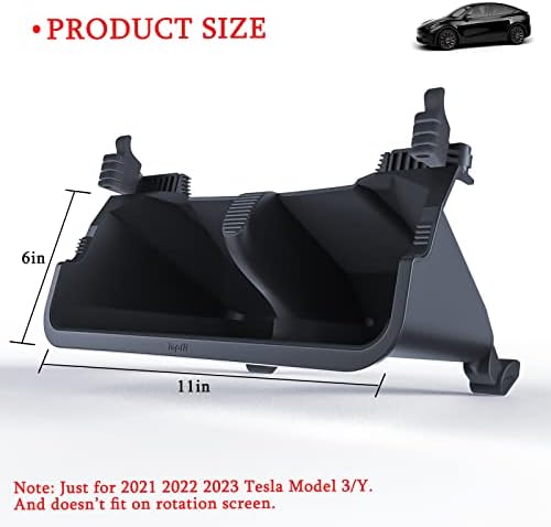 Showev Tesla Model Y/3 מתחת למגשי מארגן אחסון מסך, תיבת קונסולה מרכזית לדגם טסלה Y/3 אביזרי פנים