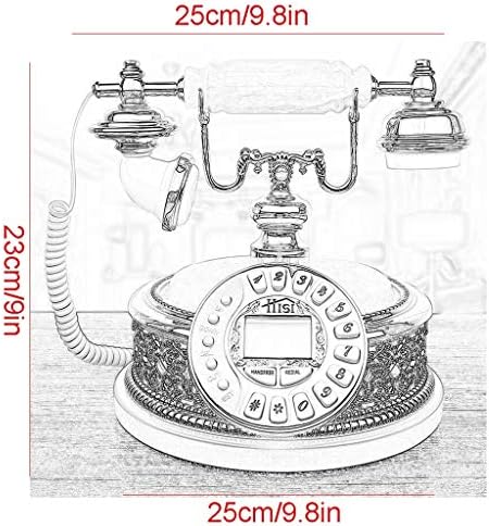 טלפון עתיק של QDID, וינטג 'רטרו קווי בית טלפון בית טלפון, מכונה כבלית ג'ייד טלפון קלאסי אופנה