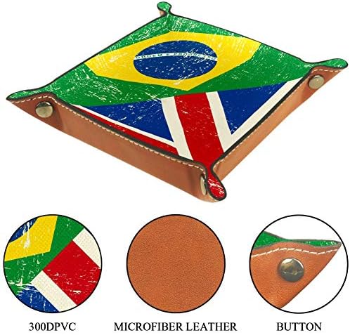 Lorvies בריטניה וברזילאי דגל דגל קופסאות קופסאות סל קוביית סל מכולות למשרד