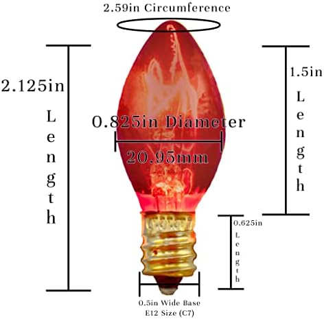 EST. Lee Display L D 1902 מקורה ＆ אור מיתר חיצוני אור C7 קרמיקה לחג המולד נורות החלפה נורות ליל כל הקדושים