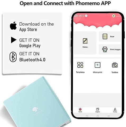 Phomemo M02 Pocket Pocket- מיני מדפסת תרמית בלוטות