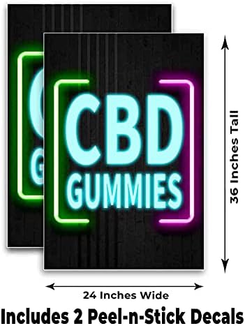 CBD Gummies Deluxe A-Frame Signicade, כולל 2 פאנלים נשלפים