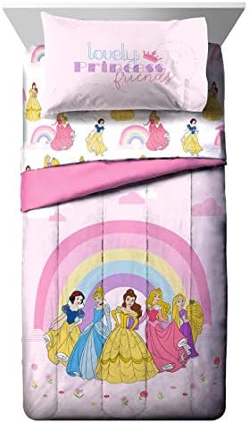 ג ' יי פרנקו דיסני נסיכת קשת 7 חתיכה מלא מיטת סט-כולל שמיכה & מגבר; גיליון סט-מצעים תכונות אורורה, בל, & מגבר;