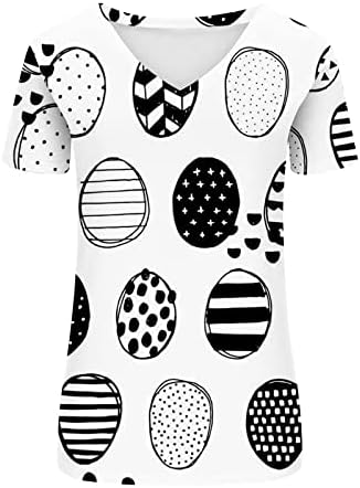 חולצות פסחא חמודות לנשים נ 'צוואר שרוול קצר 3d הדפס ארנב ארנב גרפיקה רופפת קיץ מזדמן 2023 חולצת חג