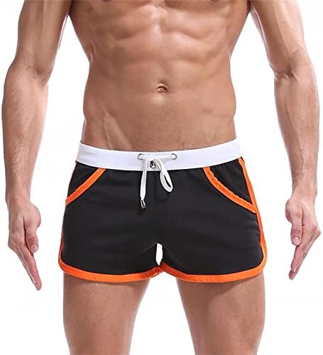 מכנסיים קצרים של טרקלין לגברים רטרו פסי רטרו מכנסיים אתלטי אימון מכנסי כושר קצרים אימונים קלים משקל נושם תחתיות