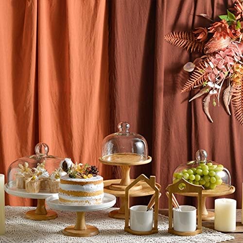 גבוהה עץ פירות עוגת צלחת דוכן קינוח דוכן קינוח שולחן דוכן תצוגת מגש עם כיסוי חתונה מסיבת יום הולדת