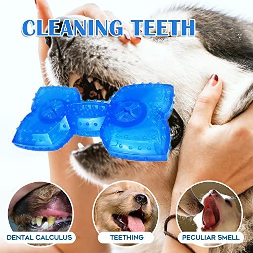 צעצועי לעיסת גור ספפלי לבקיעת שיניים צעצועי בקיעת שיניים גור גומי הניתנים להקפאה, צעצועי כלבים לכלבים