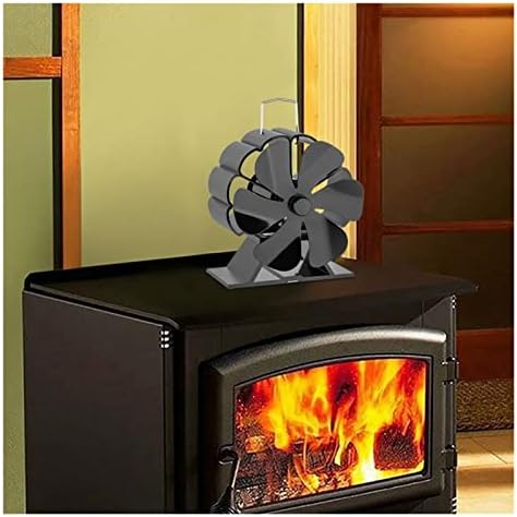 6 מדחף מאוורר חום מופעל תנור מאוורר שקט בית אח מאוורר יעיל חום הפצה מאוורר עץ יומן צורב