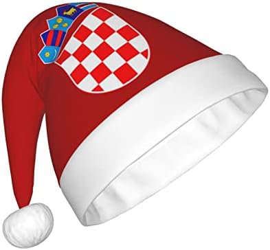 זלטאס מעיל של זרועות של קרואטיה חג המולד כובע למבוגרים רך נוח סנטה כובעי חג המולד לשנה חדשה חג ספקי צד