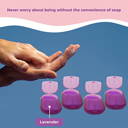 גיליונות סבון נייר 4 חבילה - ניידים ניידים חד פעמיים גיליונות סבון - שטיפת ידיים שטיפת יד סבון סבון פרוסת