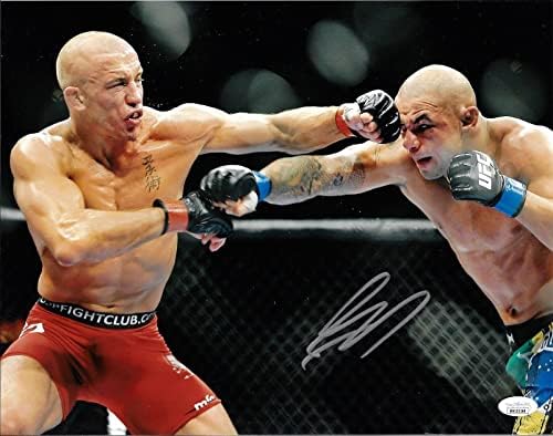 ז'ורז 'סנט -פייר חתום 11x14 תמונה UFC JSA עד COA - תמונות UFC עם חתימה
