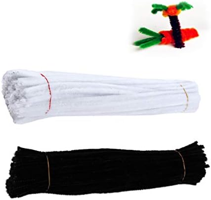 Nuobesty Kids צעצועים 200 יח 'ניקוי צינורות חג המולד מלאכה נצנצים גבעול גבעול גבעולי Chenill