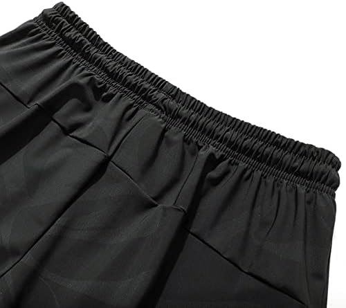 מכנסיים קצרים של פילארולה לגברים מהירה מהירה אתלטית ריצה קצרה המותניים האלסטיים עם כיסי רוכסן לחדר