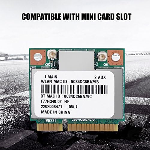 Yosoo Health Gear AR5B22 כרטיס, WiFi Bluetooth Mini PCIE, פס כפול 2.4 גרם/5GHz AR5B22 רשת 300MBPS BLUETOOTH