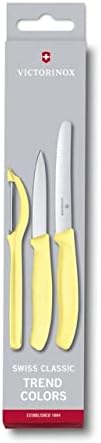 ויקטורינוקס פחמן פלדה שוויצרי קלאסי מגמת צבעים מהדורה מיוחדת סט של 2 סכיני מטבח 1 קולפן, 11 סנטימטר