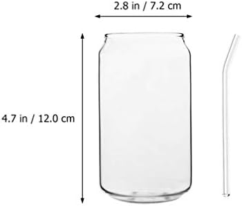 כוסות דויטול זכוכית כוסות שתייה 11.8 עוז עם סט 1 יחידות, כוסות בצורת פחית, כוסות בירה גדולות, כוסות קוקטייל,