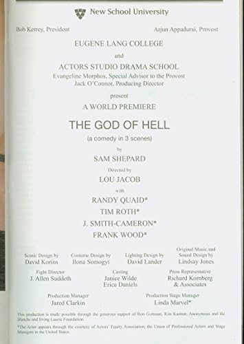 אלוהי הגיהינום, המגזין הזה במצב מצוין. ראה תמונה מחוץ לברודווי פלייביל + רנדי קווייד, טים רוט, פרנק ווד
