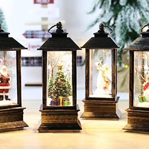 חג המולד גלובוס שלג פנס LED מוביל מים אור נוצצים מנורת לילה סנטה תפאורה פנסי חג המולד חיצוניים