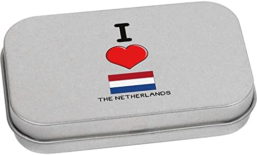AZEEDA 80 ממ 'אני אוהב את קופסת הפח/האחסון המתכת של הולנד