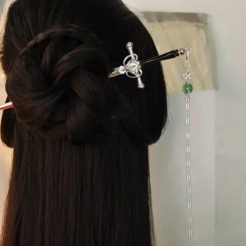 חדש פאנק רובי תליון חרב סיכת ראש סיני פשוט שיער מקלות לנשים תסרוקת שיער צלחת אבזרים
