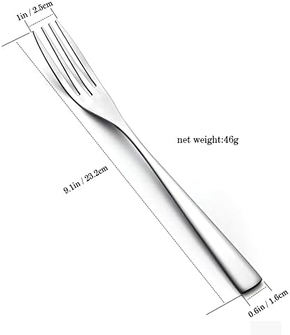 סט מזלגות לארוחת ערב יפווד-9.1 אינץ', עיצוב ייחודי מזלגות ארוכים מפלדת אל חלד באיכות מזון, מזלגות