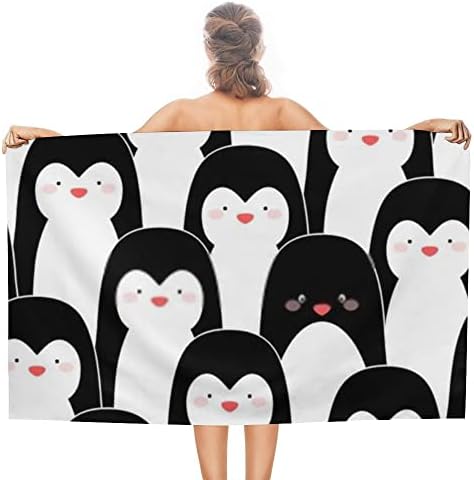 Vantaso שחור לבן פינגווינים מגבת אמבט