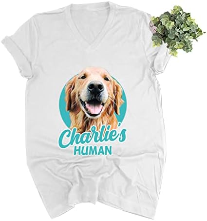 Pawarts מתנות כלבים בהתאמה אישית חולצה V-RECT
