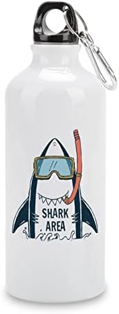 כריש מצחיק צולל אלומיניום בקבוק מים לשימוש חוזר ספל קפה כוסות עם מכסה לחדר כושר למשרד הביתי 600 מל