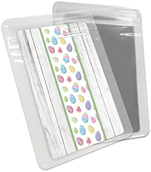 פסחא צבעוני ביצי מילוי קומפקטי מראה בתפזורת מיני כרטיס מראה, רטרו עץ פסים תבואה קטן קומפקטי מראה