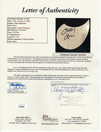 אוזי אוסבורן חתם על חתימה בגודל מלא גיבסון אפיפון גיטרה אקוסטית עם ג 'יימס ספנס אימות ג' יי.אס.