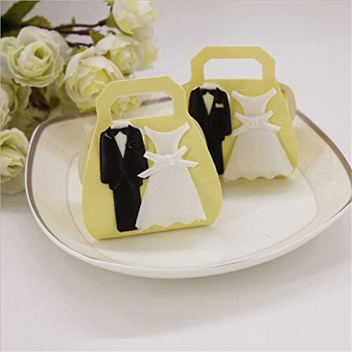 New Lee Creative Cndy Box, תיבת ממתקים חתונה לא ארוגה, תיק אביזרי כלה וחתן, 2.68 × 1.38 × 2.36 , 24 יחידות