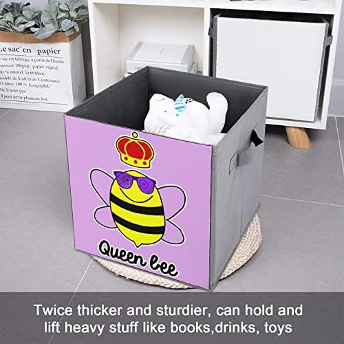דבורה של מלכה דבורה מתקפלת באחסון בד קוביות קוביות קופסאות מתקפלות עם ידיות