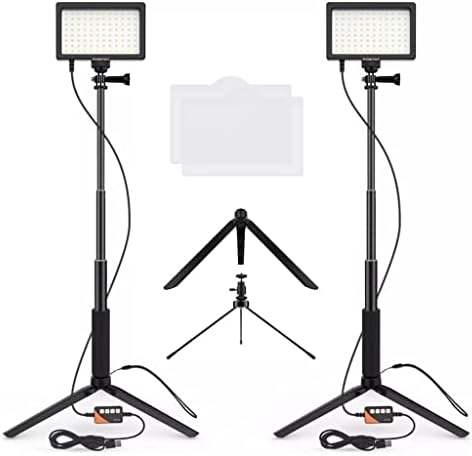 מנורת צילום אור וידאו דו-צבעונית 3200-5600 קראט אור פאנל ניתן לעמעום עם חצובה לאיפור סלפי