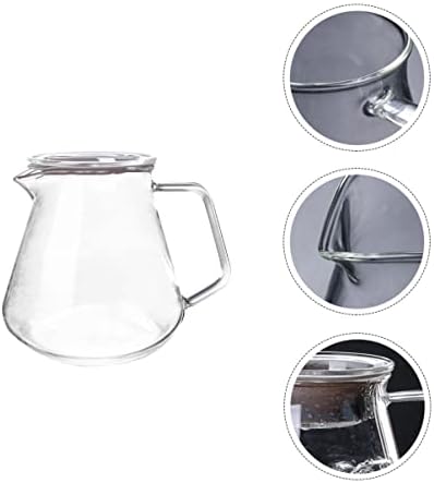Veemoon תנור נייד תנור נייד כוס בורוסיליקט גבוהה של קומקום 2 זכוכית עם מכסה קומקום תה קטן רופף קומקום קומקום