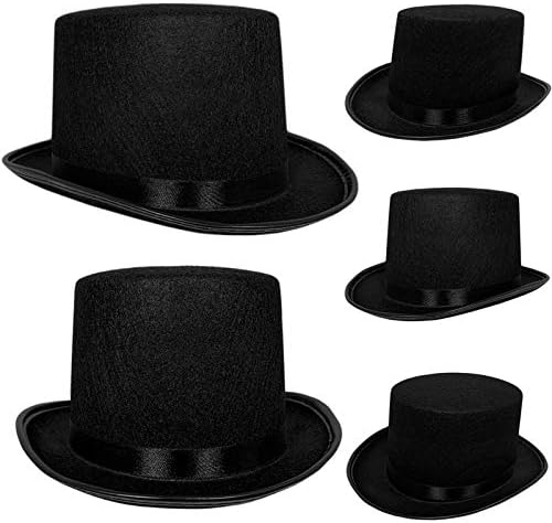 כובע מגבעת אנפוליז שחור לבד / תחפושת כובע קוסם בגודל אחד / סטימפאנק עשה זאת בעצמך / כובעי קרקס אולטרה רינגמאסטר