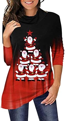 סדרת הדפס לחג המולד לנשים חולצת בית סוודר מזדמן ביתי