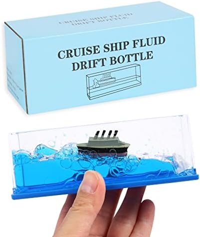 ספינת שייט של Jomcut בקבוק סחף נוזל נוזל, צעצוע של ספינת שייט בסירה בלתי ניתנת להחלפה בקופסה