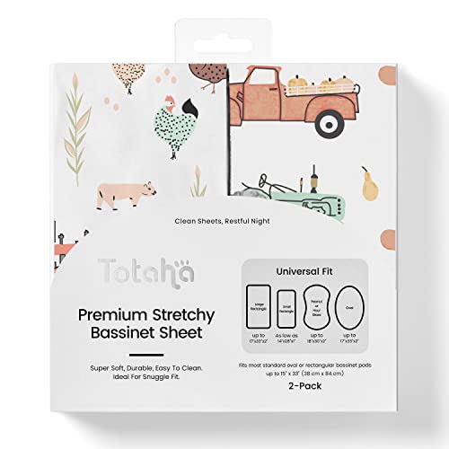 Totaha Premium Premium Bassinet Cradle Sheets-hypoallergenic, נוחות משיי, אפקט רך, חמאה, מרגיע, גיליונות סרוגים