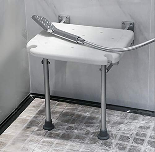 שרפרפי אמבטיה של פהון, שרפרף עלים רכוב על קיר מושב מקלחת מתקפל מושב מקלחת אנטי החלקה ספסל עם מושב אטום לרגל
